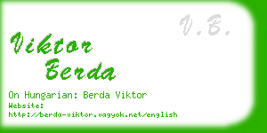 viktor berda business card